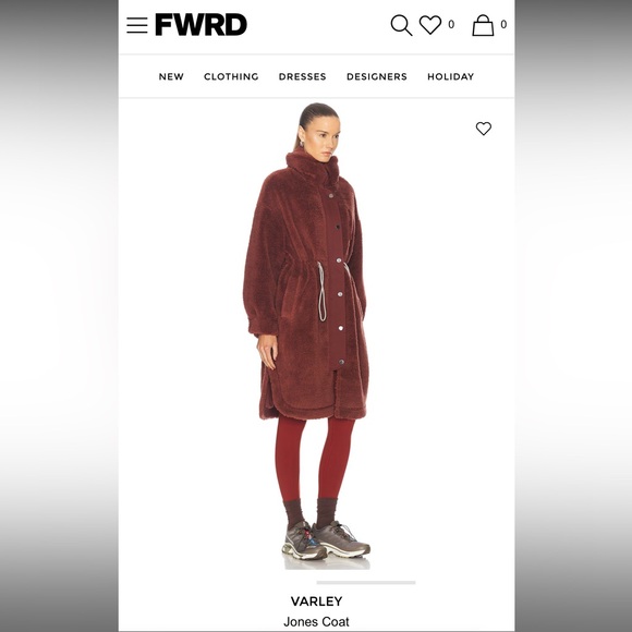 🐻 Varley Jones Sherpa Coat Small • HOCH • NWT • Sold Out” - Picture 13 of 16